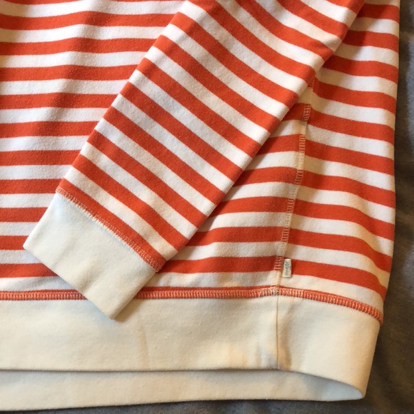 Levi’s W’s Orange & White Striped Sweatshirt ~ Large - Picture 6 of 6